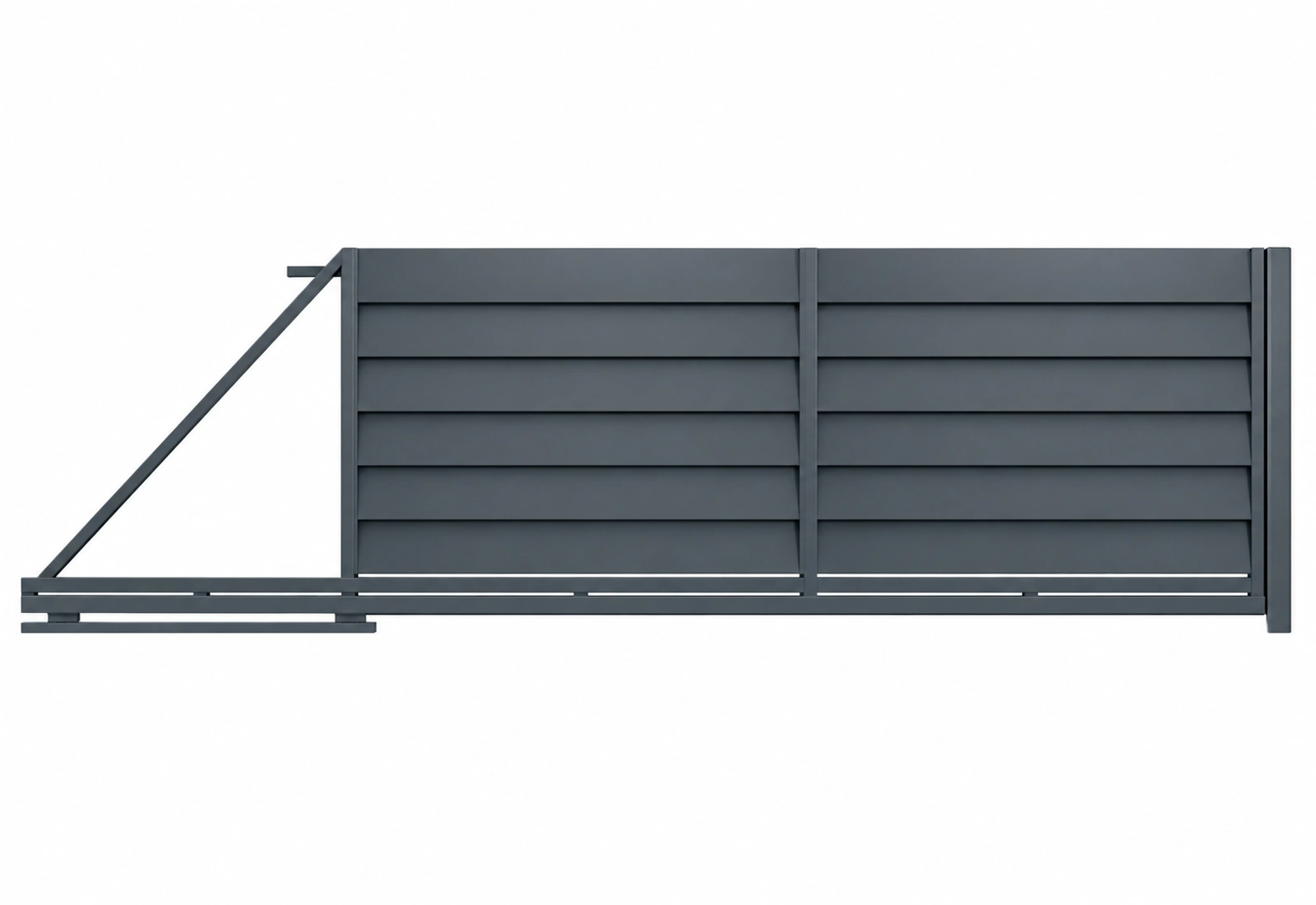 Brama przesuwna Perfetto 200 RAL 7016, lewa