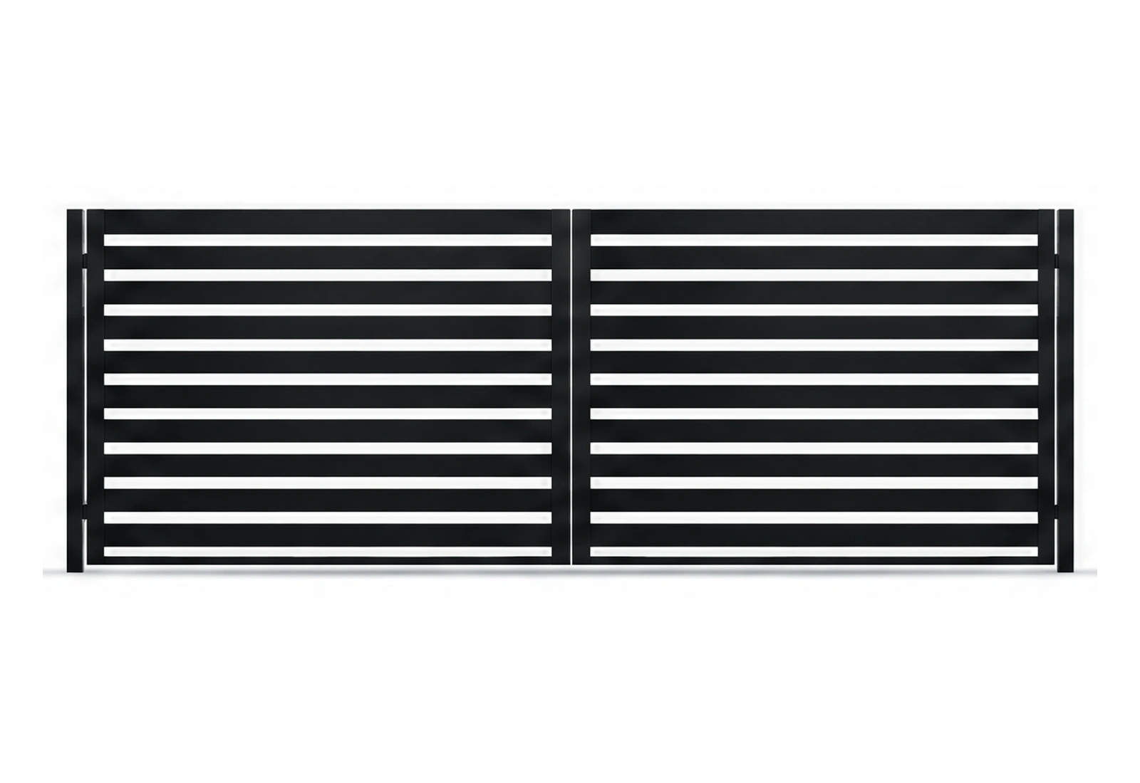Brama dwuskrzydłowa Piano 100 RAL 9005