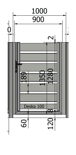 Furtka Piano 150: Ręczna: 900 mm
