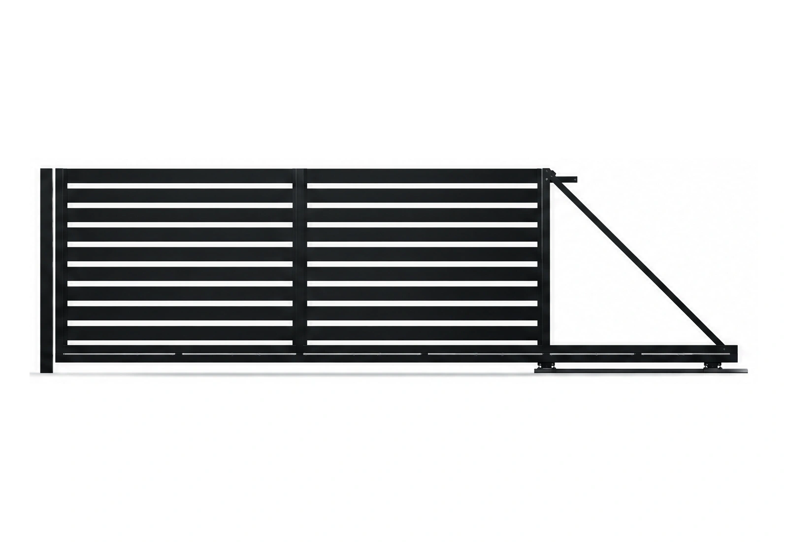 Brama przesuwna Piano 100 RAL 9005 prawa
