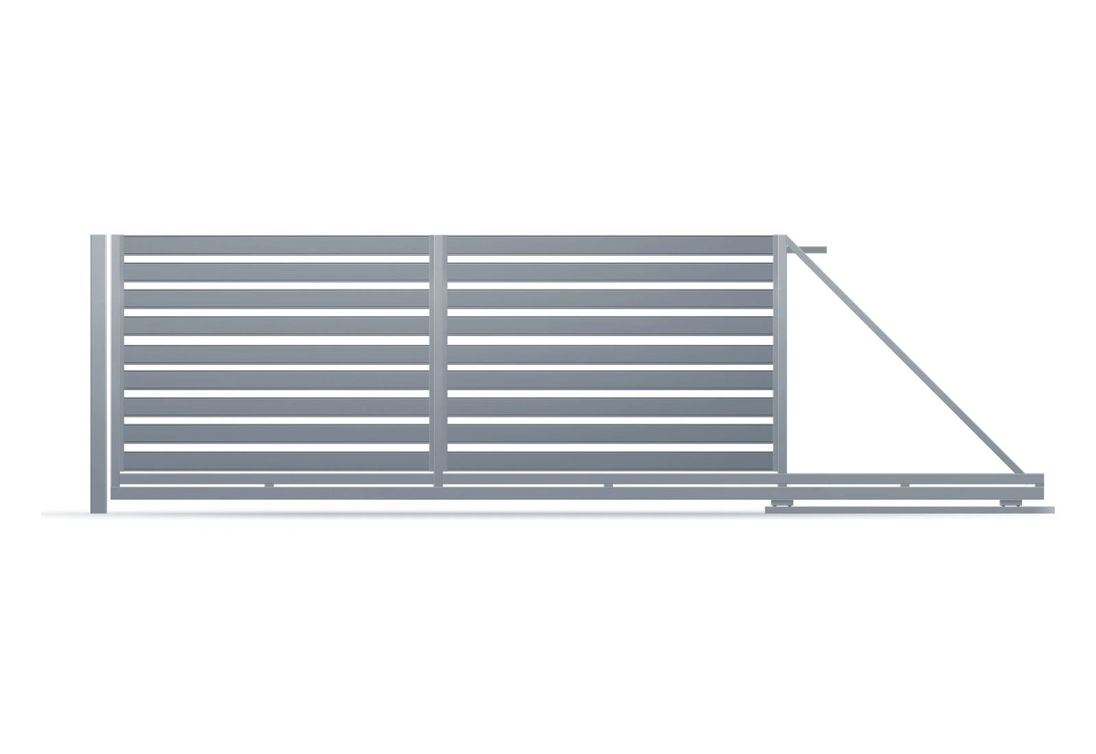 Brama przesuwna Piano 100 RAL 7016 prawa