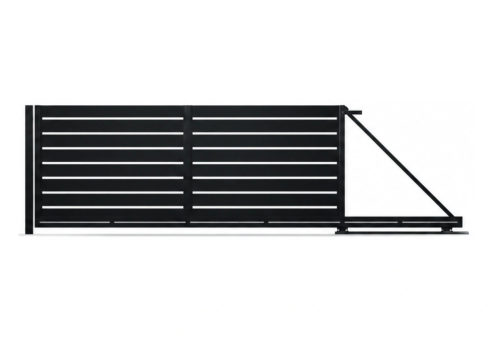 Brama przesuwna Piano 150 RAL 9005 prawa