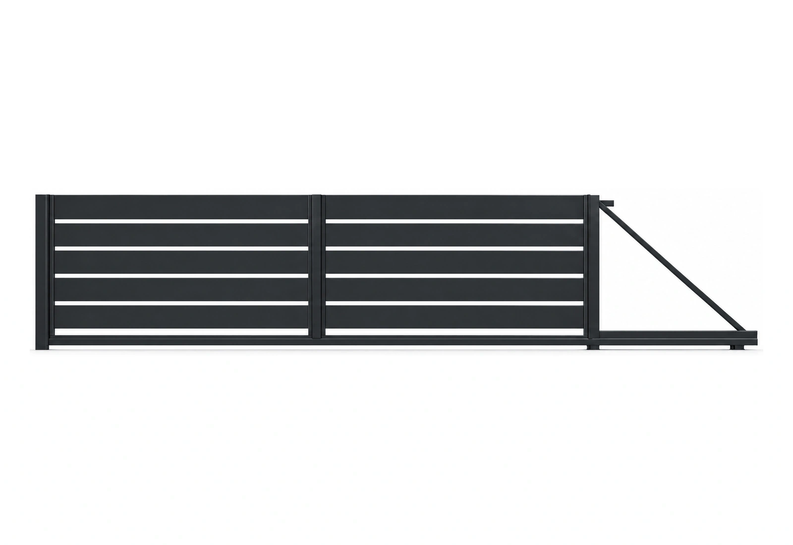 Brama przesuwna Piano 200 RAL 9005 prawa